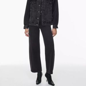 Aritzia Zoe Super Hi-Rise Baggy Jean in Black Eyeliner